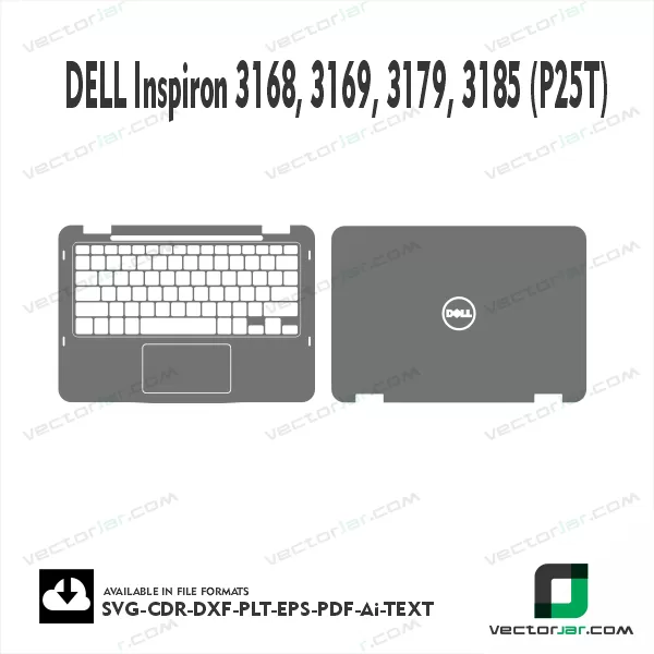 Dell Inspiron 3168, 3169, 3179, 3185 (P25T) Skin Vector Template