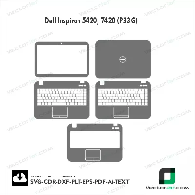 Dell Inspiron 5420, 7420 (P33G) Skin Vector Template