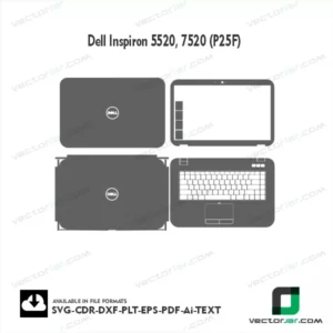 Dell Inspiron 5520, 7520 (P25F) Skin Vector Template