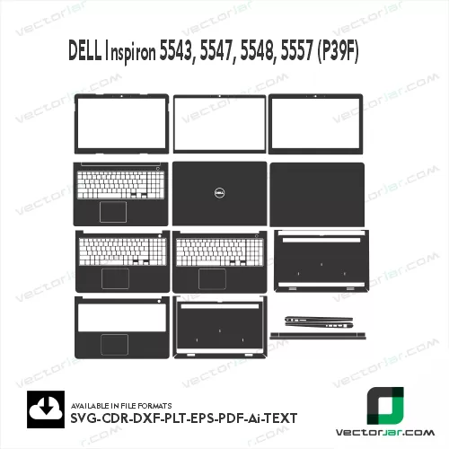 Dell Inspiron 5543, 5547, 5548, 5557 (P39F) Skin Vector Template