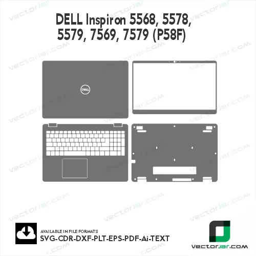 Dell Inspiron 5584 (P85F) Skin Vector Template