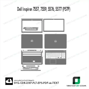 Dell Inspiron 7557, 7559, 5576, 5577 (P57F) Skin Vector Template