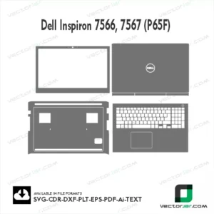 Dell Inspiron 7566, 7567 (P65F) Skin Vector Template