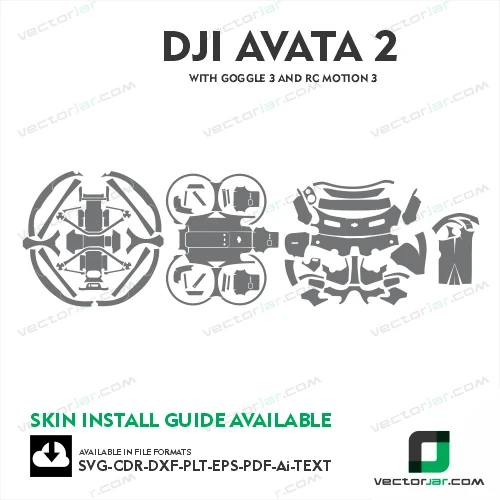Dji Avata 2 Skin Vector Template