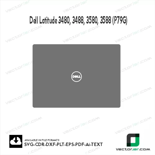 Dell Latitude 3480, 3488, 3580, 3588 (P79G) Skin Vector Template file skin die cut layout
