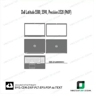 Dell Latitude 5580, 5590, Precision 3520 (P60F) Skin Vector Template