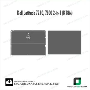 Dell Latitude 7210, 7200 2-in-1 (K18M) Skin Vector Template