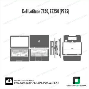 Dell Latitude 7250, E7250 (P22S) Skin Vector Template
