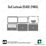 Dell Latitude E5450 (P48G) Skin Vector Template