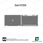 Dell N7350 Skin Vector Template