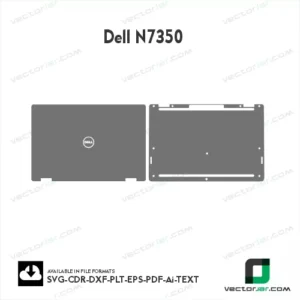 Dell N7350 Skin Vector Template