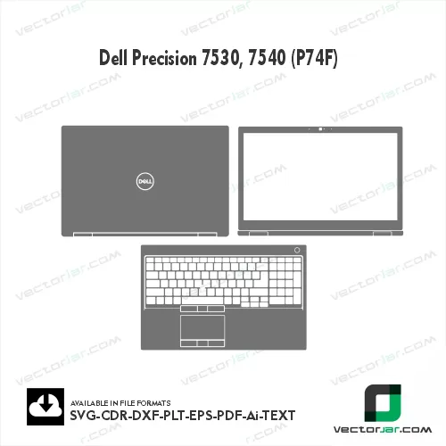 Dell Precision 7530, 7540 (P74F) Skin Vector Template