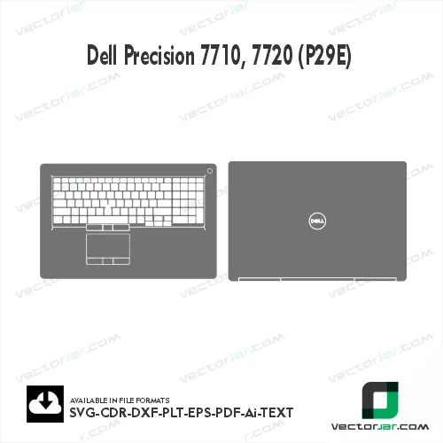 Dell Precision 7710, 7720 (P29E) Skin Vector Template