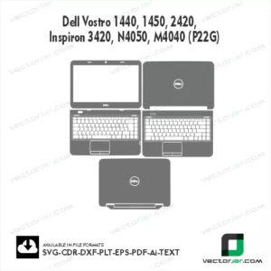 Dell Vostro 1440, 1450, 2420, Inspiron 3420, N4050, M4040 (P22G) Skin Vector Template