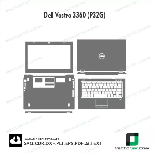 Dell Vostro 3360 (P32G) Skin Vector Template