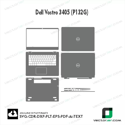 Dell Vostro 3405 (P132G) Skin Vector Template