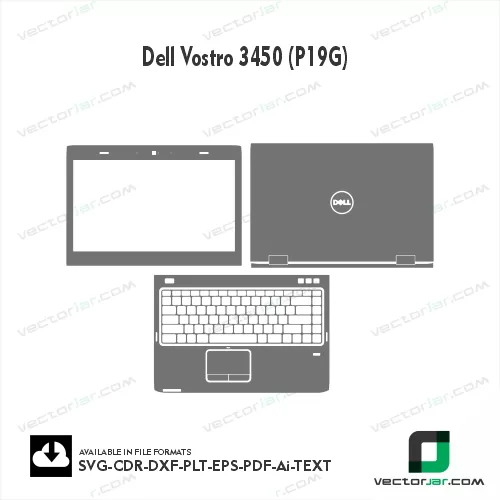 Dell Vostro 3450 (P19G) Skin Vector Template