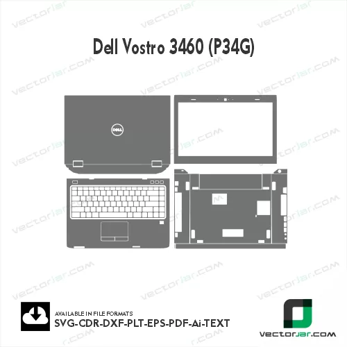 Dell Vostro 3460 (P34G) Skin Vector Template