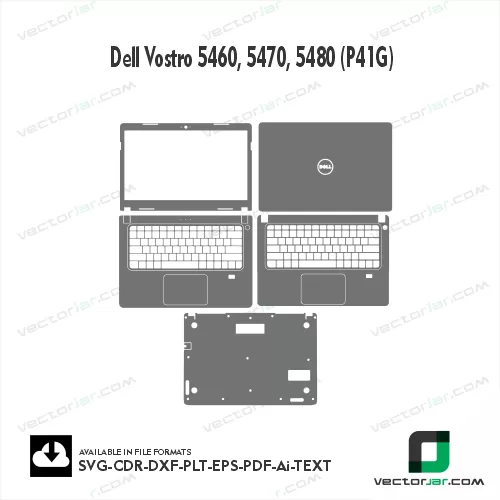 Dell Vostro 5460, 5470, 5480 (P41G) Skin Vector Template