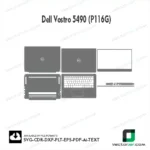 Dell Vostro 5490 (P116G) Skin Vector Template