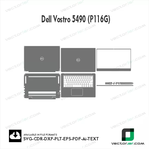 Dell Vostro 5490 (P116G) Skin Vector Template