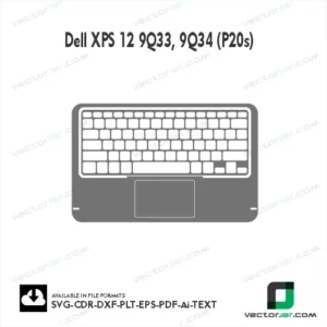 Dell XPS 12 9Q33, 9Q34 (P20s) Skin Vector Template