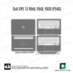Dell XPS 13 9360, 9343, 9350 (P54G) Skin Vector Template