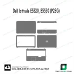 Dell latitude E5520, E5530 (P28G) Skin Vector Template