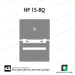 HP 15-Bq Skin Vector Template