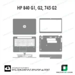 HP 840 G1, G2, 745 G2 Skin Vector Template