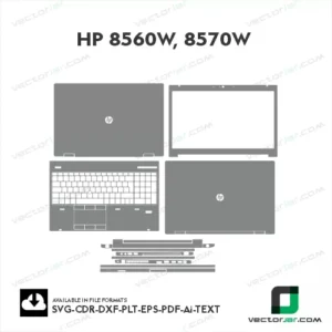 HP 8560W, 8570W Skin Vector Template