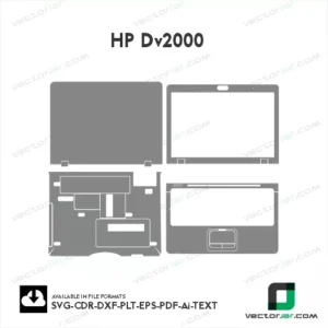 HP DV2000 Skin Vector Template