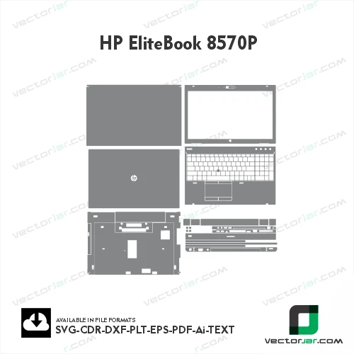 HP EliteBook 8570P Skin Vector Template