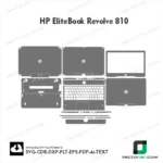 HP EliteBook Revolve 810 Skin Vector Template