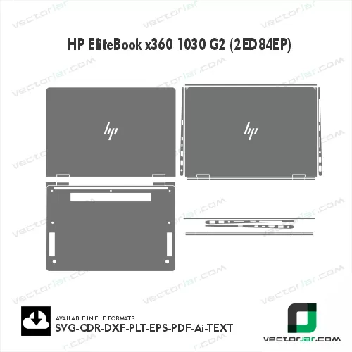 HP EliteBook X360 1030 G2 (2ED84EP) Skin Vector Template