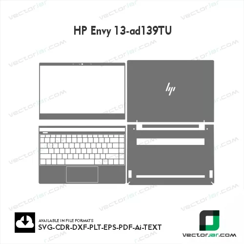 HP Envy 13-Ad139TU Skin Vector Template