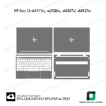 HP Envy 13-Ah1011tu, Aq1023tu, Ah026TU, Ah0027tu Skin Vector Template