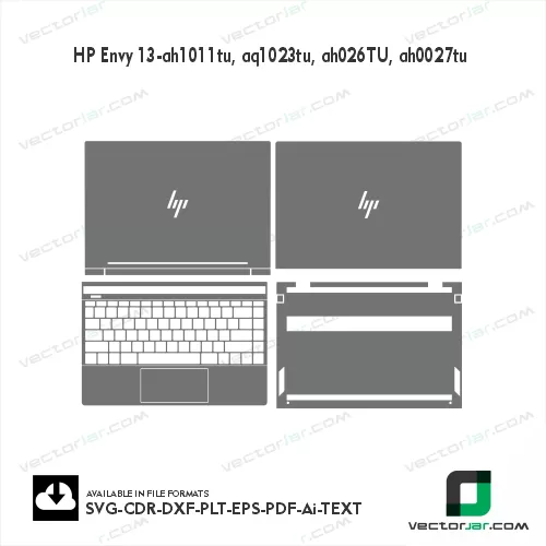 HP Envy 13-Ah1011tu, Aq1023tu, Ah026TU, Ah0027tu Skin Vector Template
