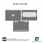 HP Envy 13t-d100 Skin Vector Template