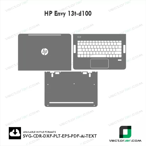 HP Envy 13t-d100 Skin Vector Template