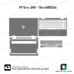 HP Envy X360 - 13m-Bd0023dx Skin Vector Template