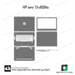 HP Envy 13-D020tu Skin Vector Template