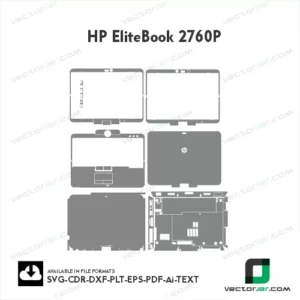 Hp elitebook 2760p Skin Vector Template