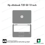 Hp Elitebook 725 G3 13 Inch Skin Vector Template
