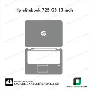Hp Elitebook 725 G3 13 Inch Skin Vector Template