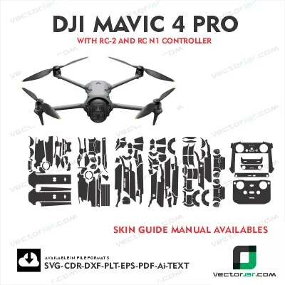 DJI Mavic 4 PRO Skin Template vector cut file