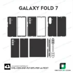 Samsung Galaxy Z Fold 7 Skin Vector Template