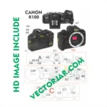 Canon R100 Skin Vector Template