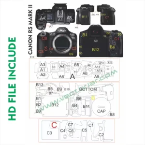 Canon R5 Mark 2 Skin Vector Template