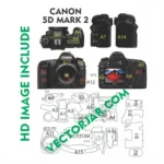Canon 5D Mark 2 skin Vector Template